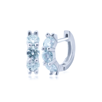 Σκουλαρίκια από τιτάνιο ατσάλι με ζιρκόνια, ευθύς κρίκος, γεωμετρικός σχεδιασμός, unisex