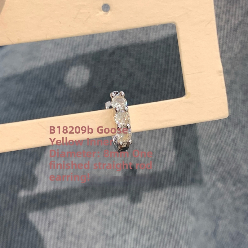 Titano plieno auskarai su cirkoniais, tiesus žiedas, geometrinis dizainas, unisex