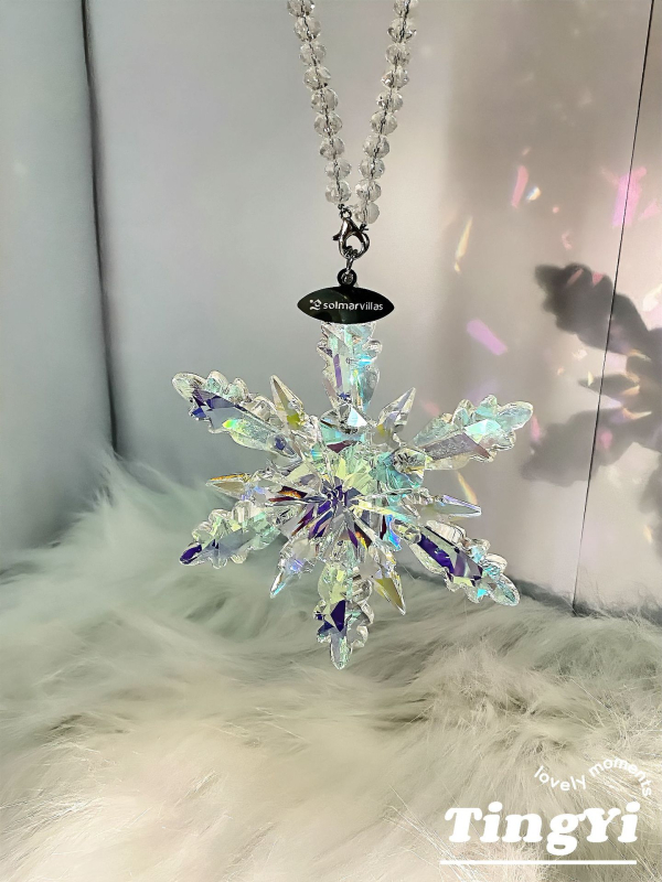Kristalna pahulja automobilski ukras Tingyi Crystal, moderan interijerski privjesak, prilagodljiv