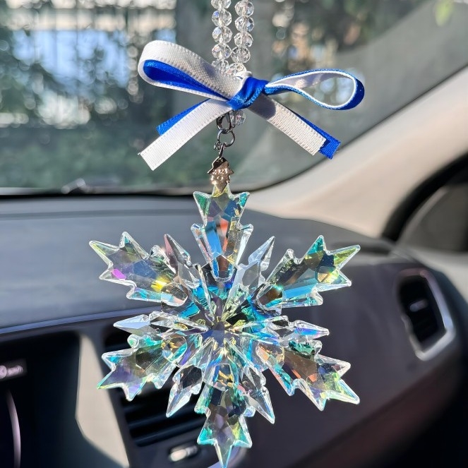Kristalna pahulja automobilski ukras Tingyi Crystal, moderan interijerski privjesak, prilagodljiv