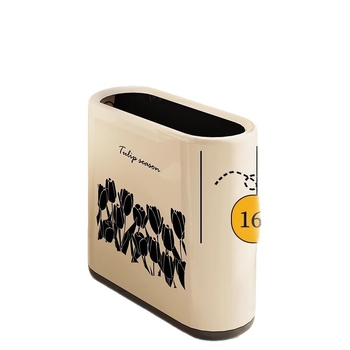 Ovalus vonios kambario šiukšlių dėklas, animacinio filmo dizainas, 12 L talpa, be dangčio, iš popieriaus