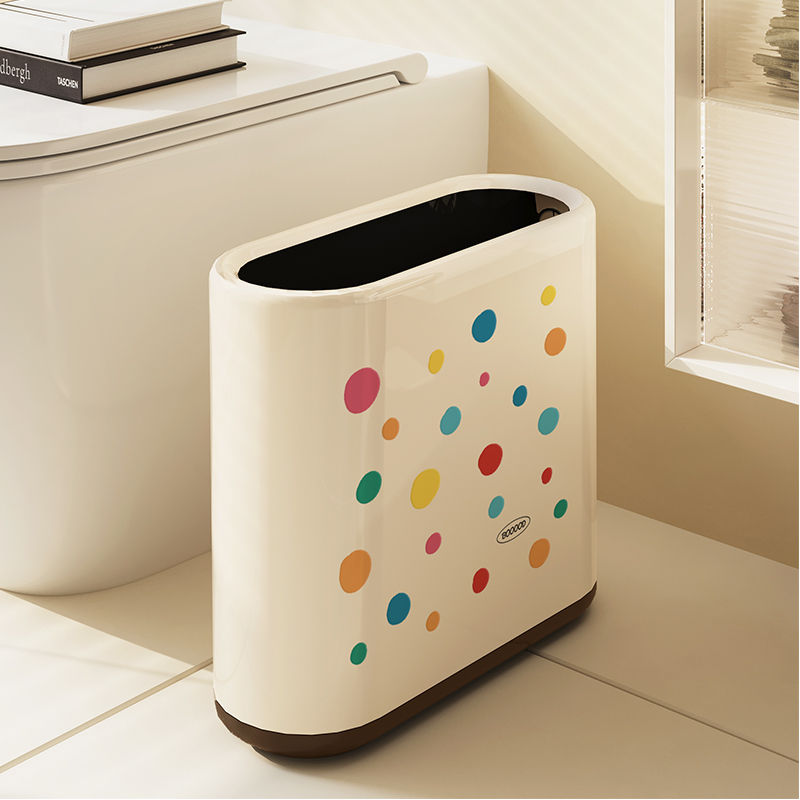 Ovalus vonios kambario šiukšlių dėklas, animacinio filmo dizainas, 12 L talpa, be dangčio, iš popieriaus