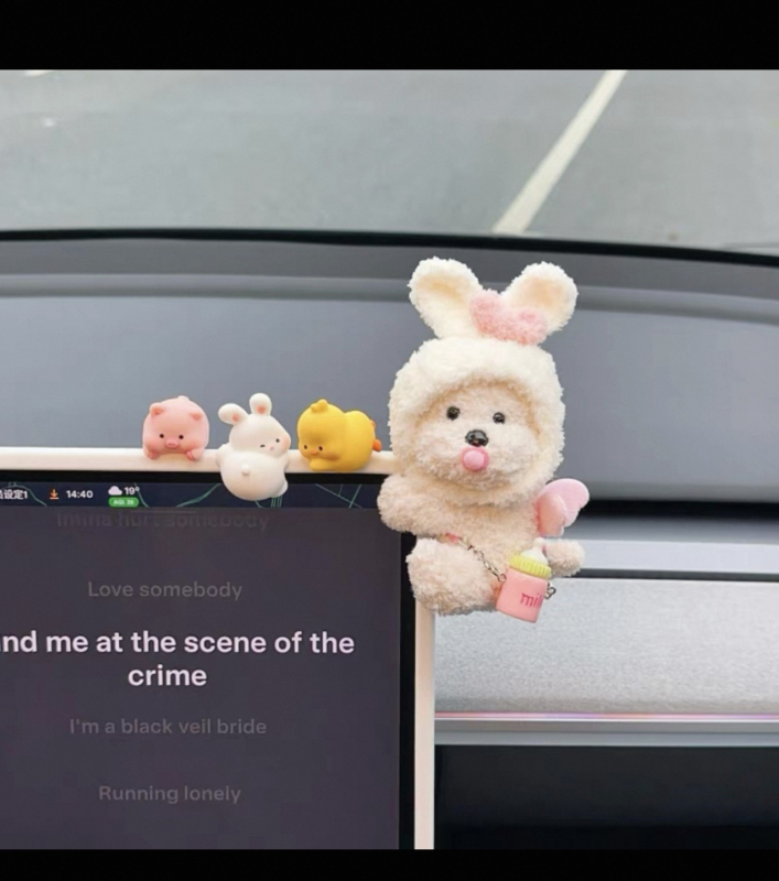 Автомобилен интериорен аксесоар, плюшена анимационна кукла за декорация и съхранение в колата