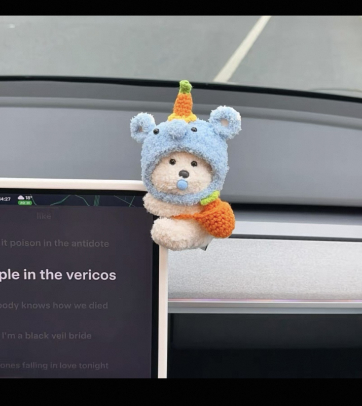 Автомобилен интериорен аксесоар, плюшена анимационна кукла за декорация и съхранение в колата