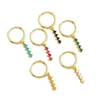 Овеци S925 стерлингово сребро с кръгъл геометричен дизайн и цирконии за жени