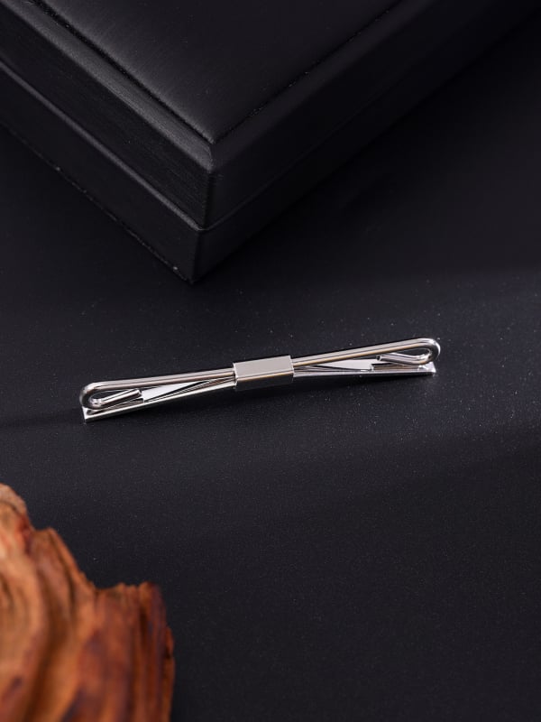 Клип за яка – меден, прост унисекс стил, геометрична форма, електропокритие