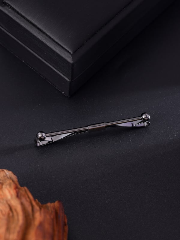 Клип за яка – меден, прост унисекс стил, геометрична форма, електропокритие