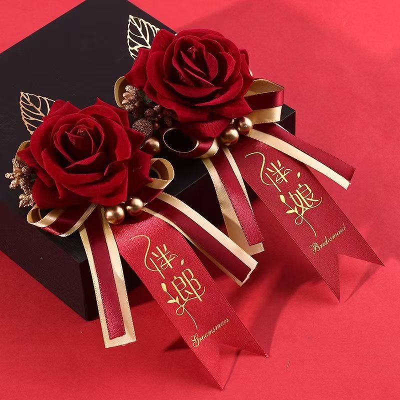 Esküvői corsage készlet a menyasszonyoknak és a családtagoknak — ötvözet, kínai stílus