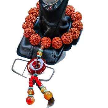 Auto ukras s jade Buddha perlama i Pixiuom, crtani stil, funkcija mirisa, brend Pthred