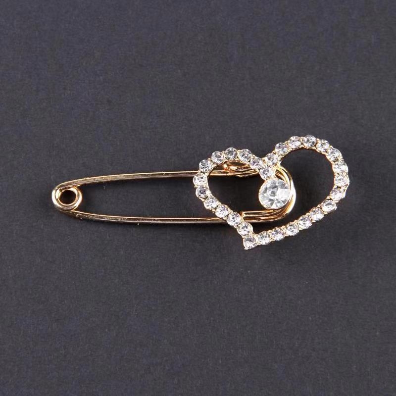 Masnis bross fémötvözetből, strasszokkal, koreai stílusú, gyémánt felületkezelés, derékszorítás