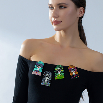 Akrilból készült karikatúrafigurás kitűző – friss és édes niche stílus, környezetbarát feldolgozás, uniszex kiegészítő