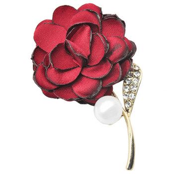 Брош ружа од легуре с електроплатирањем — elegantan unisex corsage, kopča za rever i kopča za šalu, višefunkcionalni svadbeni dodatak, jesen 2024