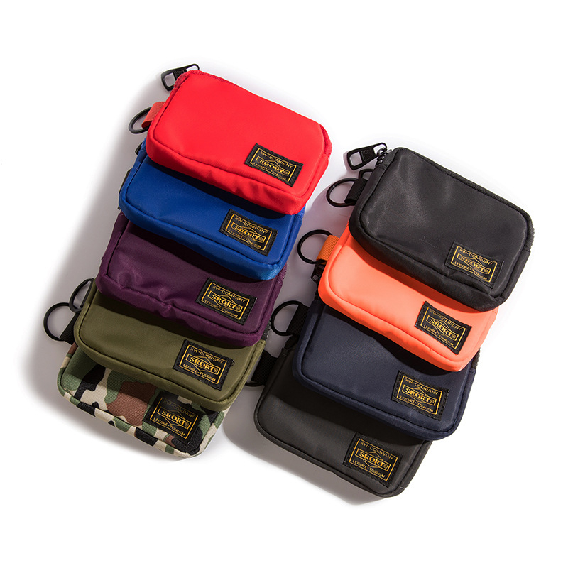 Väike rippuv kotike mündide, kõrvaklappide ja võtmete jaoks – tänavavõitu stiil, Oxford kangas, polüestri vooder, 2024 kevad, igapäevaseks kasutamiseks