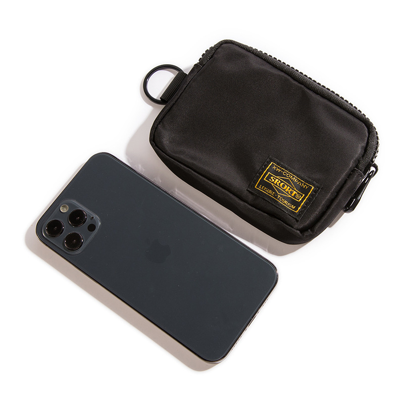 Väike rippuv kotike mündide, kõrvaklappide ja võtmete jaoks – tänavavõitu stiil, Oxford kangas, polüestri vooder, 2024 kevad, igapäevaseks kasutamiseks