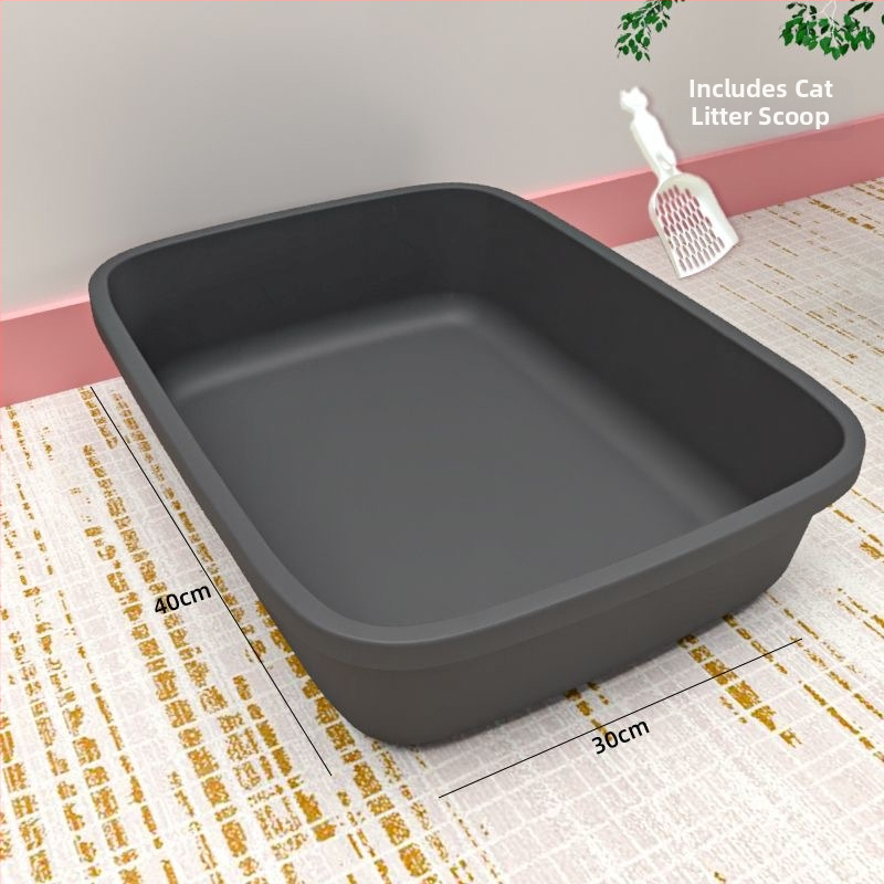 Комплект котешки принадлежности за начинаещи: пълен набор от котешки тоалетни кутии и купи за храна, PVC материал, марка Orange tail, без внос