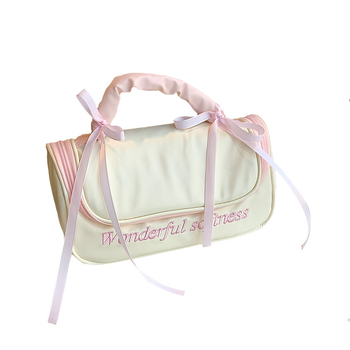 Geantă de makeup cu capacitate mare și compartimente separate, pentru călătorii de agrement, din poliester, închidere cu fermoar, pentru femei