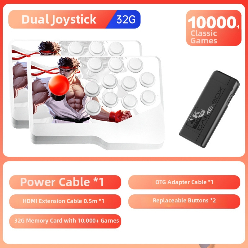 K9 bezvadu arkādes spēļu konsole 2–4 spēlētājiem, 32/64 GB, HDMI, simulatora operētājsistēma