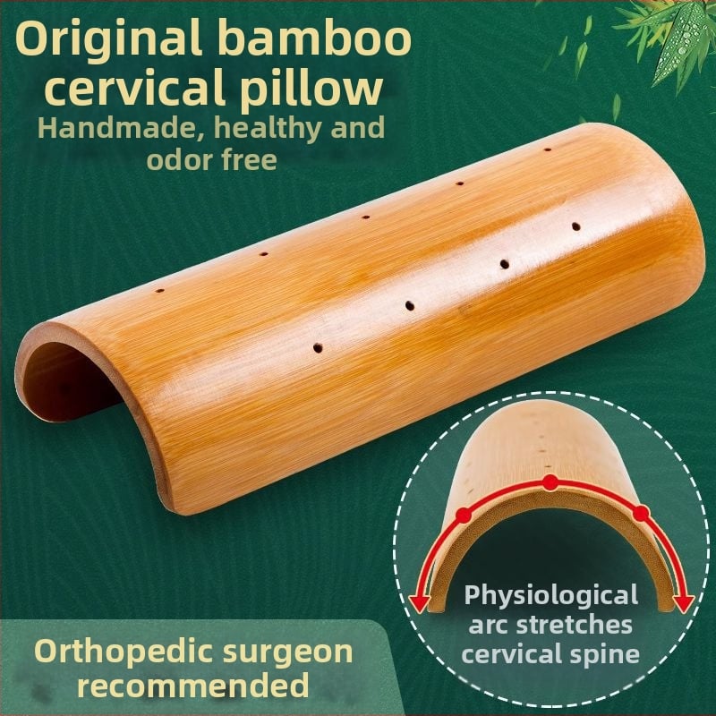 U-oblik jastuk od bambusa za podršku vrata i lumbalne regije, punjen bambusom i bambusovom tkaninom, ergonomski modern dizajn