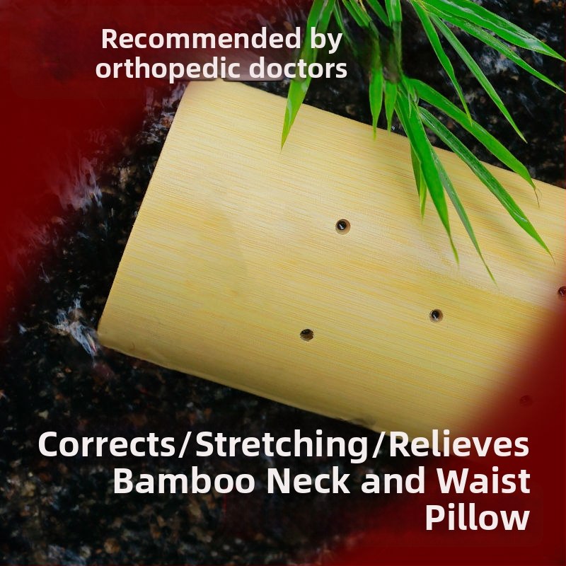 U-oblik jastuk od bambusa za podršku vrata i lumbalne regije, punjen bambusom i bambusovom tkaninom, ergonomski modern dizajn