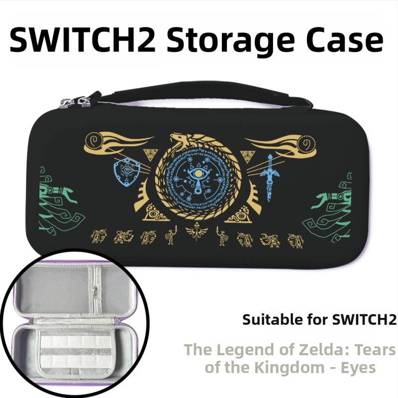 Taška na Switch 2 Nintendo Zelda z PU kože so maľovaným vzorom, nárazuvzdorná, s veľkou kapacitou