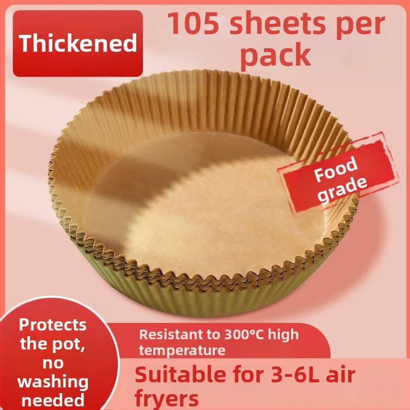 Levegőben süthető sütőpapíros tálca - olajat felszívó papír, élelmiszer-minőségű szilikonpapír, sütőpapír (Anyagok: olajpapír + élelmiszer-minőségű szilikonpapír; Bevonat: élelmiszer-szilikon olaj; Kategória: sütőpapír; Alkalmazások: szállodák, családok, i