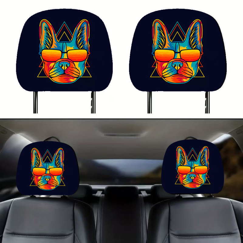 Универсален калъф за облегалка на автомобилна седалка със щампа Дядо Коледа, еластична тъкан, полиестерен пълнеж, минималистичен стил