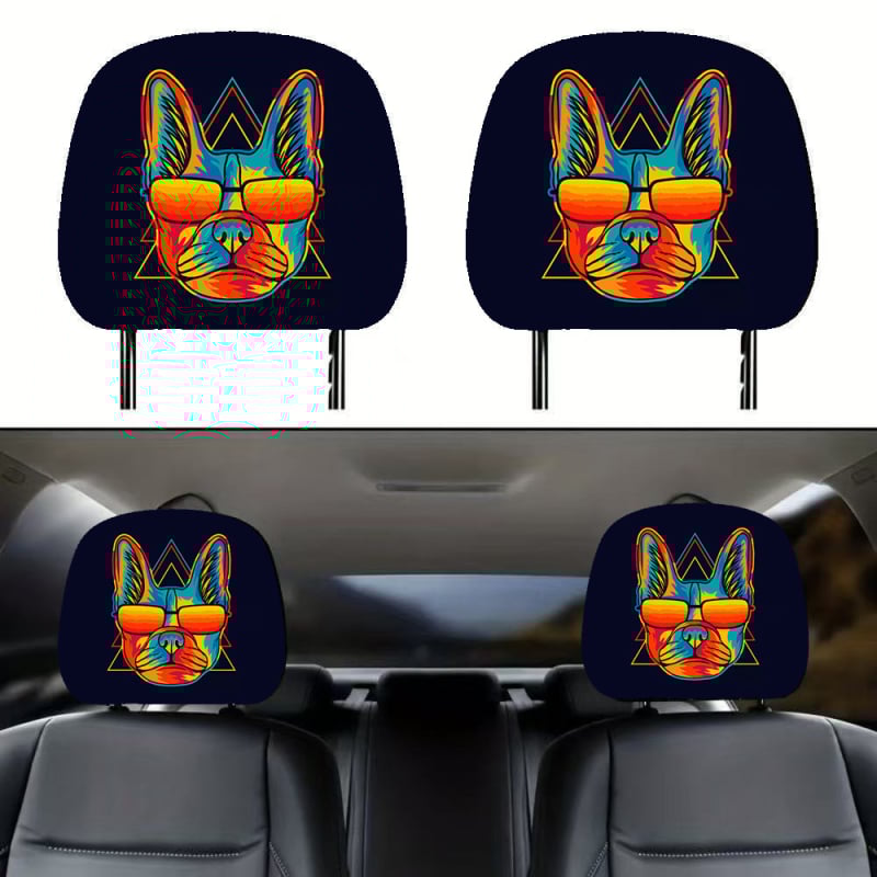 Универсален калъф за облегалка на автомобилна седалка със щампа Дядо Коледа, еластична тъкан, полиестерен пълнеж, минималистичен стил