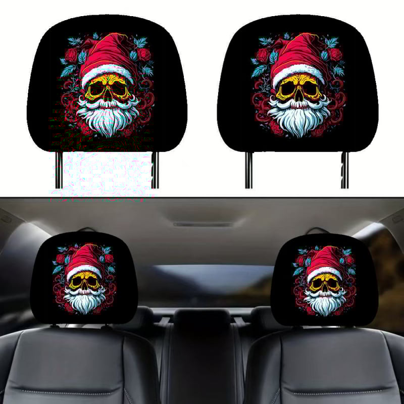 Универсален калъф за облегалка на автомобилна седалка със щампа Дядо Коледа, еластична тъкан, полиестерен пълнеж, минималистичен стил
