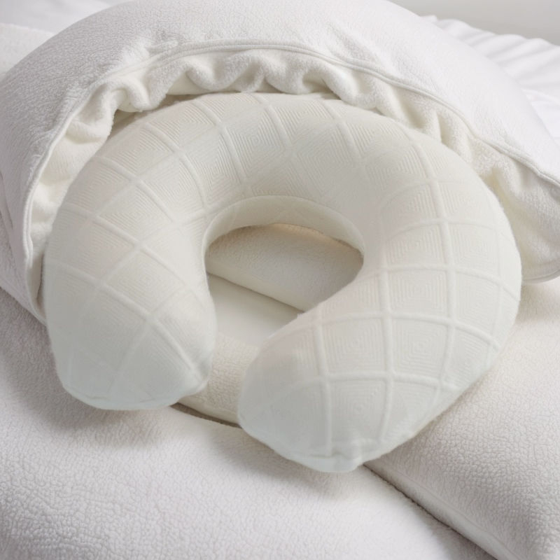 У-образна възглавница с паметна пяна, сваляема покривка, която може да се пере — дебела пухкава възглавница за козметични салони