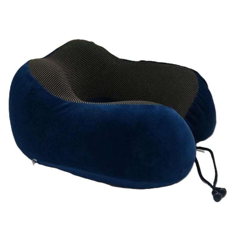 U-образна възглавница за шия с паметна пяна за бизнес пътувания, плат Crystal Velvet, за възрастни