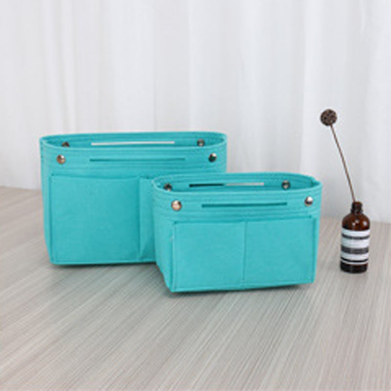 Organizator cosmetic pentru geantă – fetru plușat, unicolor, căptușeală din bumbac, respirabil și antibacterian