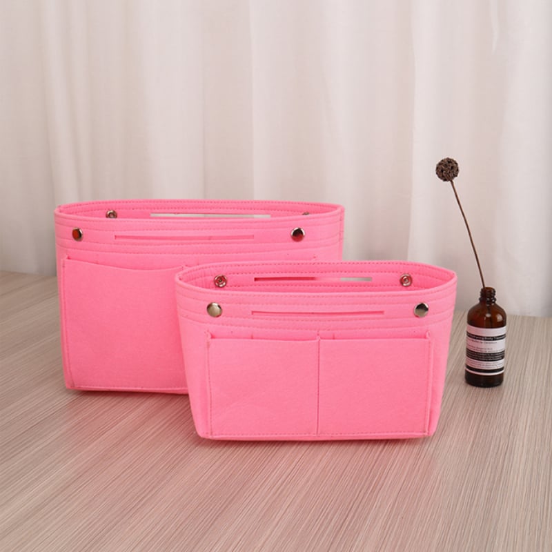 Organizator cosmetic pentru geantă – fetru plușat, unicolor, căptușeală din bumbac, respirabil și antibacterian