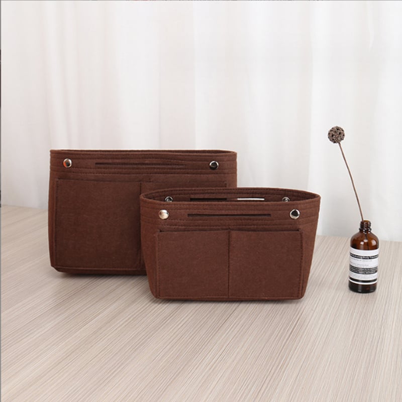 Organizator cosmetic pentru geantă – fetru plușat, unicolor, căptușeală din bumbac, respirabil și antibacterian