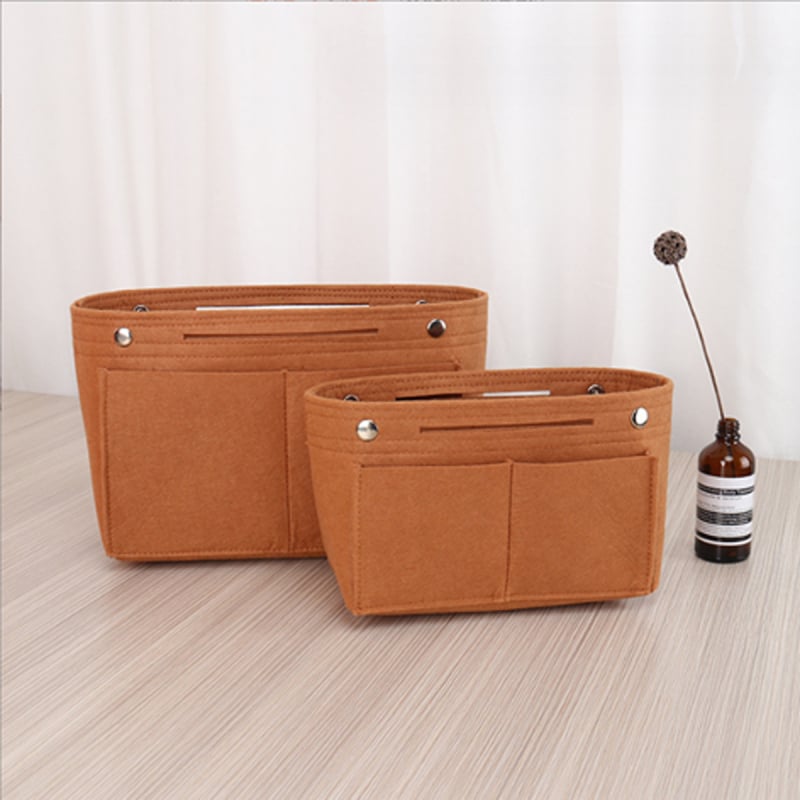 Organizator cosmetic pentru geantă – fetru plușat, unicolor, căptușeală din bumbac, respirabil și antibacterian