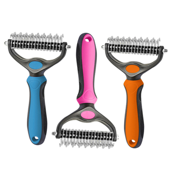 Pieptene detanglare cu dinți dubli pentru câini și pisici, loturi mici, personalizare