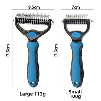 Pieptene detanglare cu dinți dubli pentru câini și pisici, loturi mici, personalizare