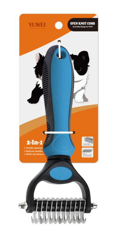 Pieptene detanglare cu dinți dubli pentru câini și pisici, loturi mici, personalizare