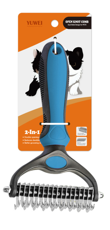 Pieptene detanglare cu dinți dubli pentru câini și pisici, loturi mici, personalizare
