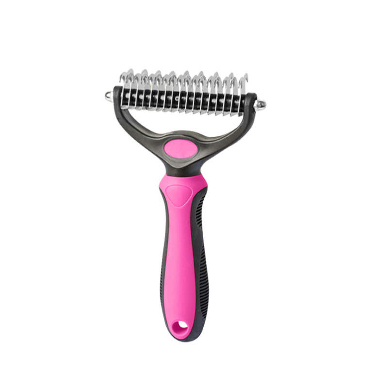 Pieptene detanglare cu dinți dubli pentru câini și pisici, loturi mici, personalizare