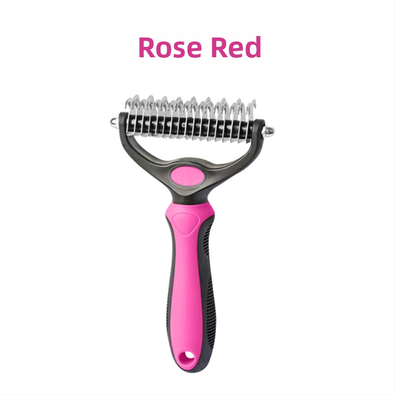 Pieptene detanglare cu dinți dubli pentru câini și pisici, loturi mici, personalizare