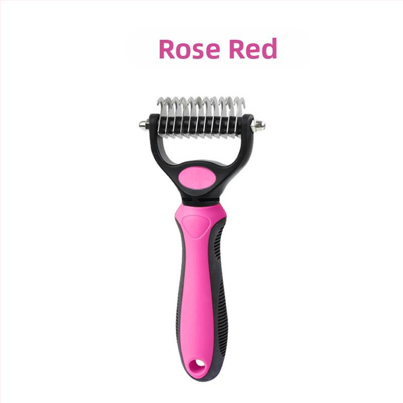 Pieptene detanglare cu dinți dubli pentru câini și pisici, loturi mici, personalizare