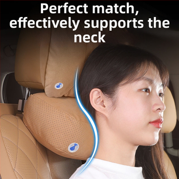 Автомобилна възглавничка за шия Tenganda – дишаща велурова повърхност, пълнител биологичен велур, висока дихателност и комфорт, универсална за всички сезони