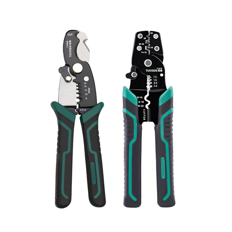 Tuosen клещи за премахване на изолацията на проводници — многофункционален инструмент за премахване на изолацията, кримпване, захващане и отваряне на кабели