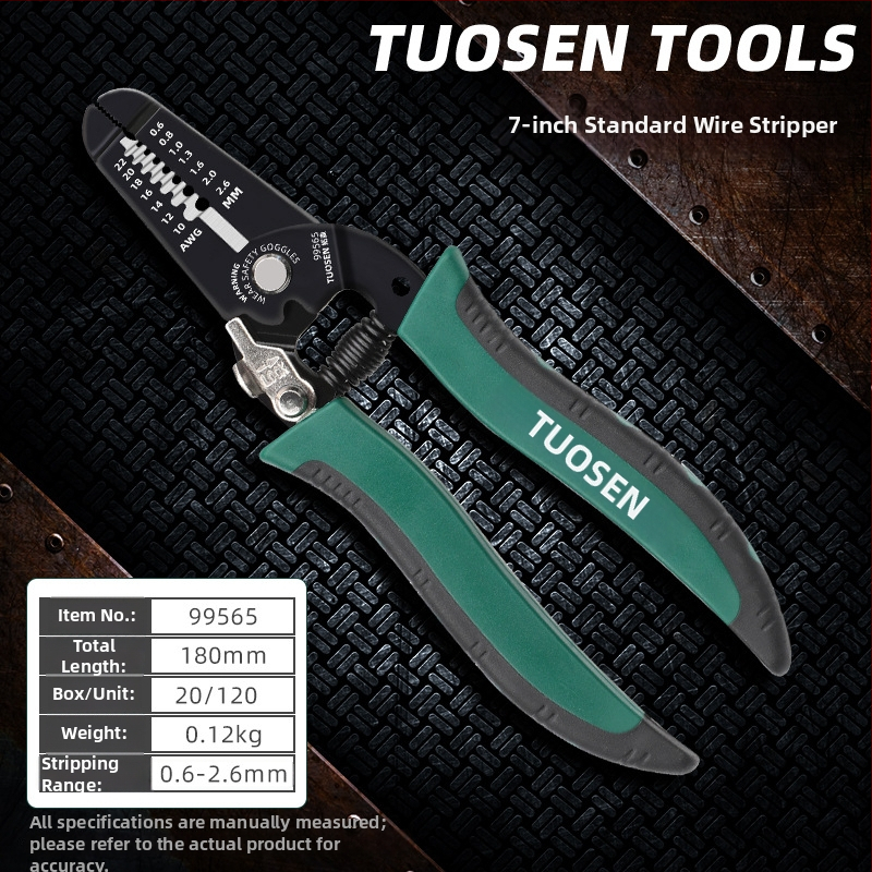 Tuosen клещи за премахване на изолацията на проводници — многофункционален инструмент за премахване на изолацията, кримпване, захващане и отваряне на кабели