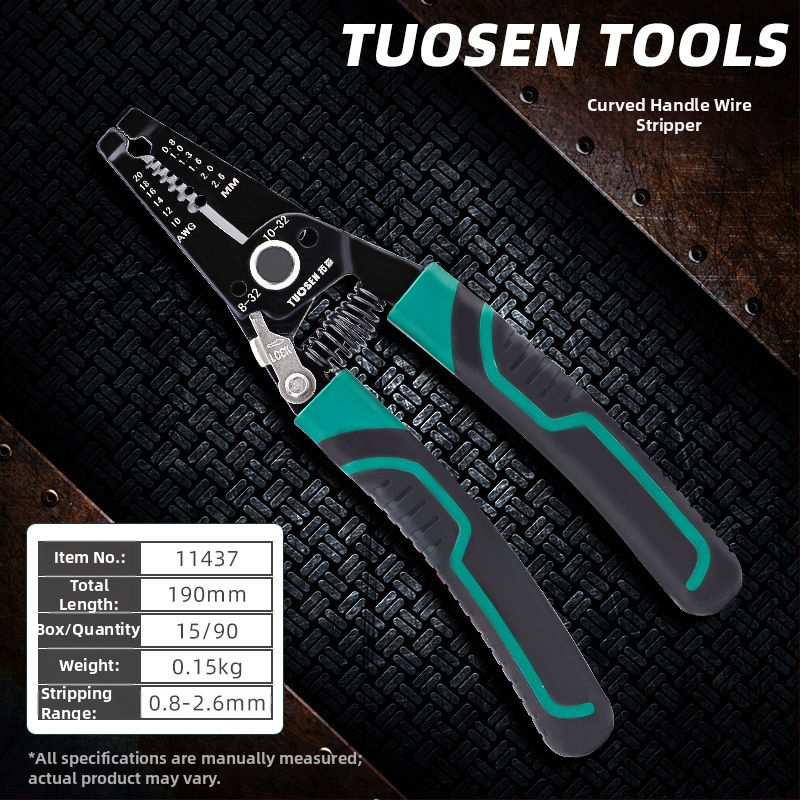Tuosen клещи за премахване на изолацията на проводници — многофункционален инструмент за премахване на изолацията, кримпване, захващане и отваряне на кабели