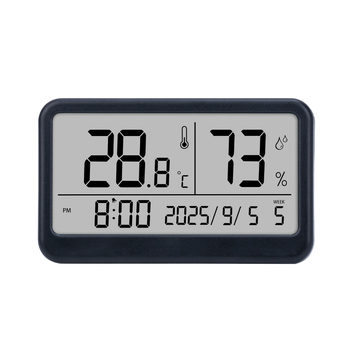 Вътрешен цифров измервател на температура и влажност — ултра тънък мини термометър с магнитен будилник (1,5V батерия)