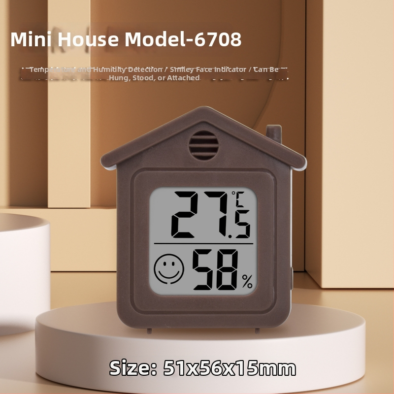 Вътрешен цифров измервател на температура и влажност — ултра тънък мини термометър с магнитен будилник (1,5V батерия)
