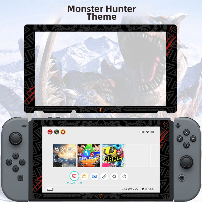 Protecție ecran Switch – folie tempered, 9H nanofilm, 0,5 mm, 96% transparență, model Zelda, pentru Nintendo Switch și Switch Endurance Edition