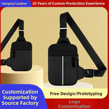 Henghai Oxford torbica za prsa sa zatvaračem – više džepova, džep za telefon, laminirani pretinac