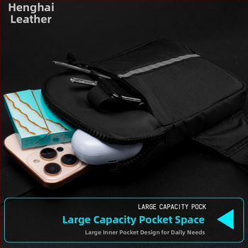 Henghai Oxford torbica za prsa sa zatvaračem – više džepova, džep za telefon, laminirani pretinac